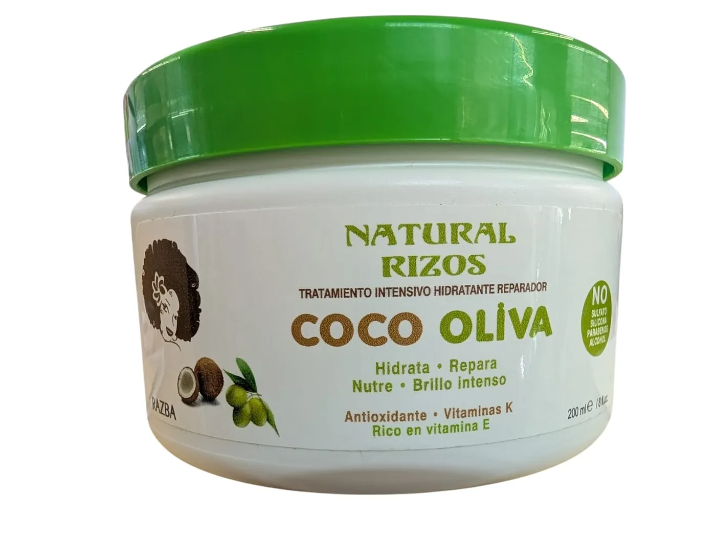 NATURAL RIZOS TRATAMIENTO COCO OLIVA RAZBA 8 OZ