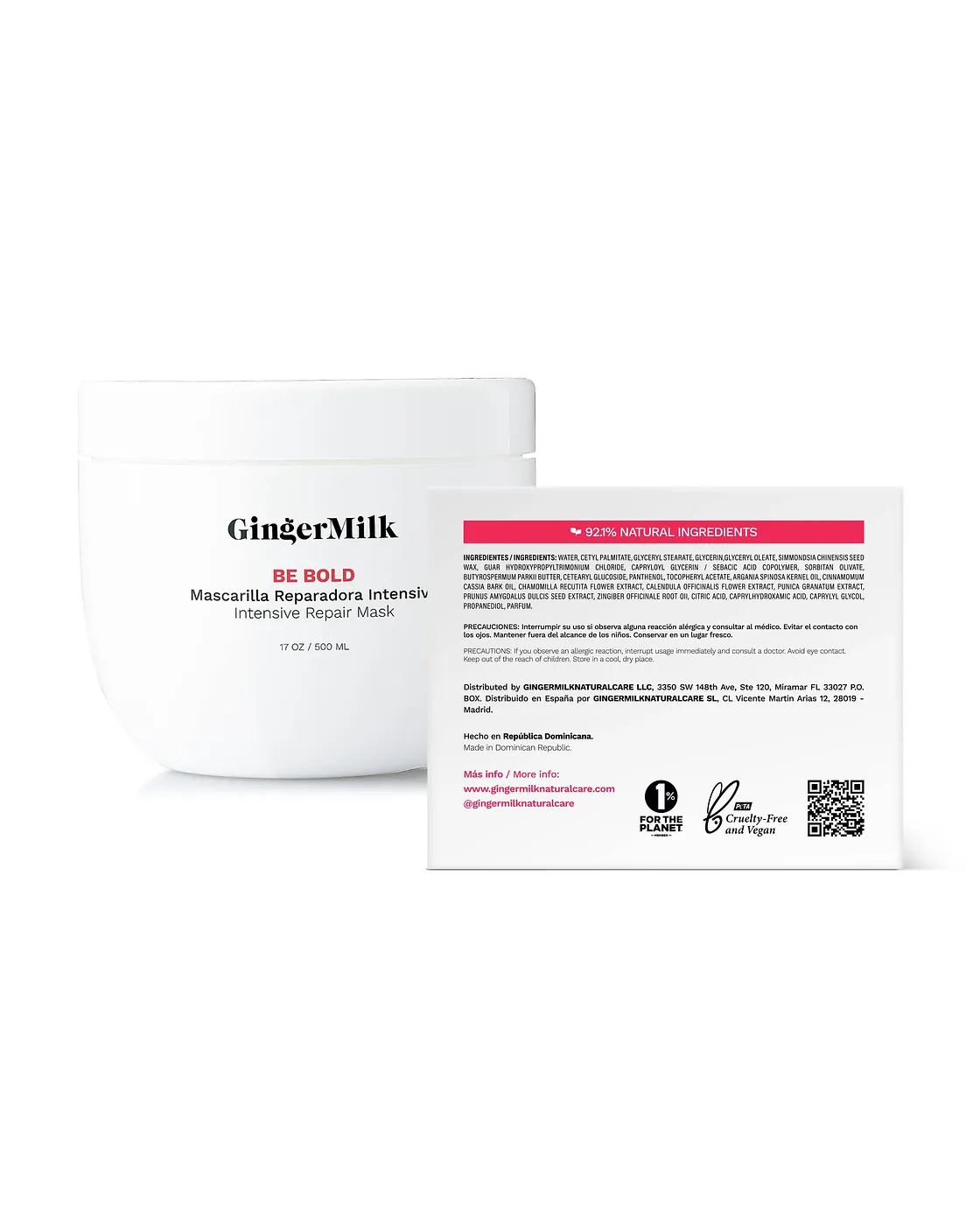 GINGER MILK MASCARILLA RESTRUC BE BOLD 17 oz
