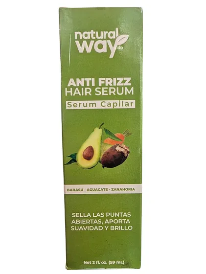 HAIR SERUM ANTIFRIZZ NATURAL WAY 2 OZ