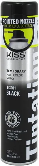 RED KISS HAIR SPRAY COLOR NEGOR 2.8OZ