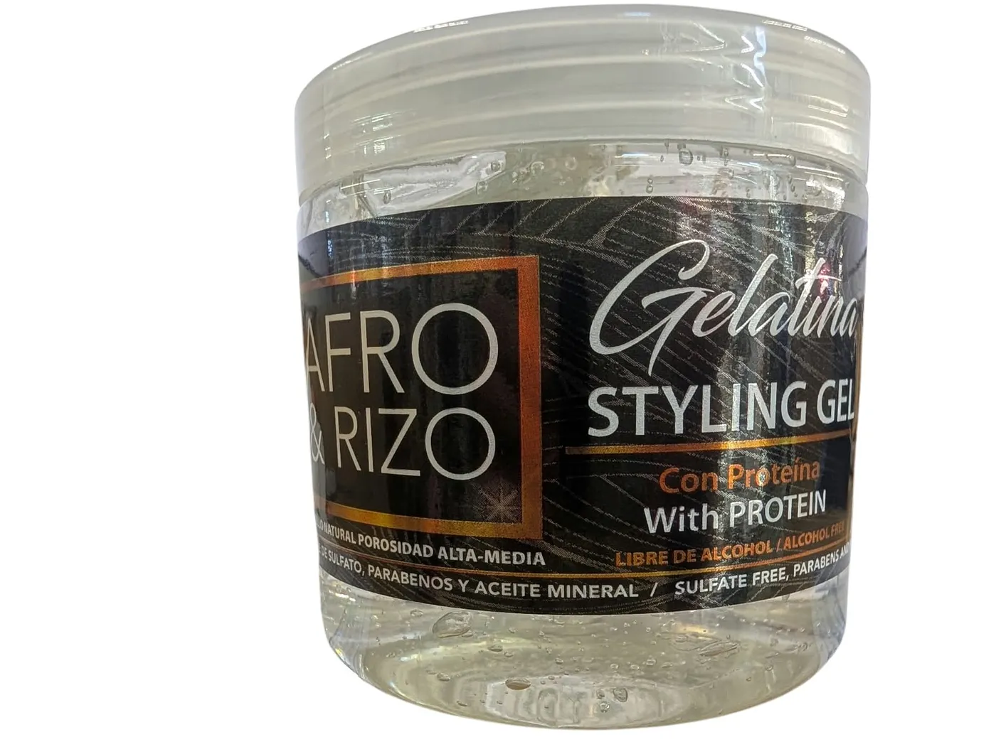 AFRO & RIZO GELATINA CON PROTEINA 16 OZ