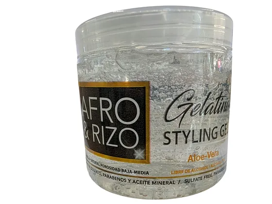 AFRO & RIZO GELATINA ALOE 16 OZ