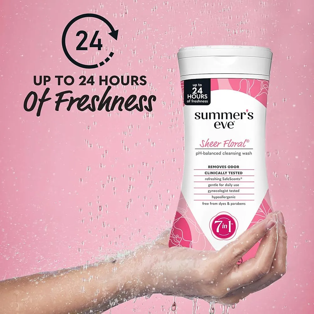 SUMMERS EVE WASH SHEER FLORAL 9 OZ