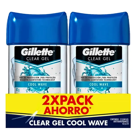GUILLETTE 2PK CLEAR GEL COOL WAVE 82G