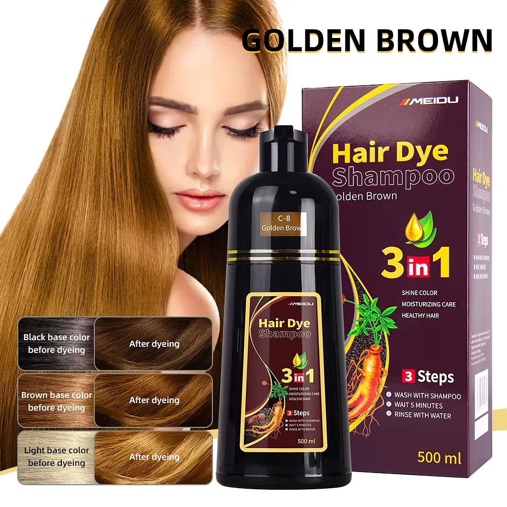 HAIR DYE SHAMPOO 3EN1 500ML C-8 GOLDEN BROWN