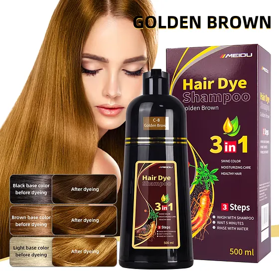HAIR DYE SHAMPOO 3EN1 500ML C-8 GOLDEN BROWN