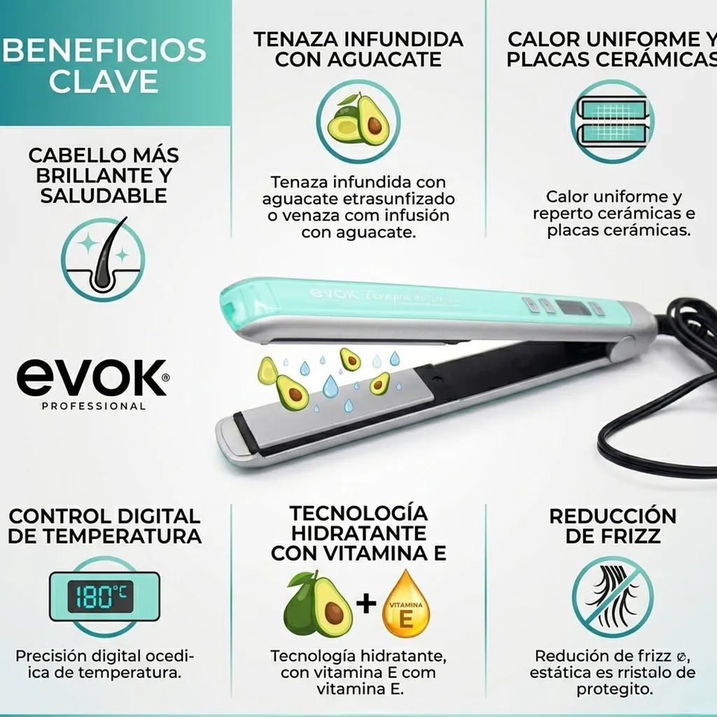 EVOK PROFESSIONAL TENAZA CABELLO 230C