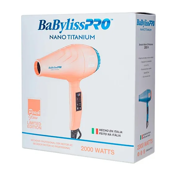 BABYLISSPRO NANO TITANIUM BLOWER PEACH 200WATTS