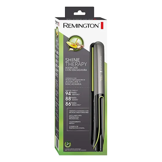REMINGTON PLANCHA SHINE THERAPY AGUACATE S12A 450F