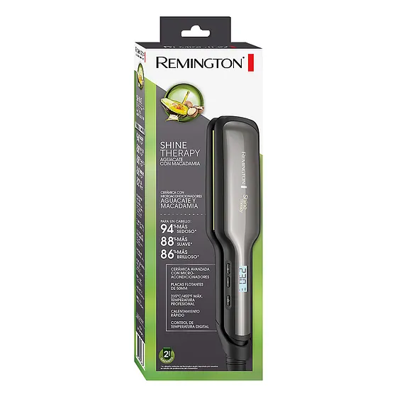 REMINGTON PLANCHA SHINE THERAPY AGUACATE S9980 450F