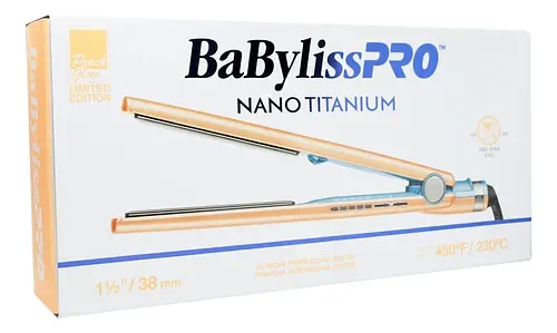 BABYLISSPRO PLANCHA NANO TITANIUM PEACH 1 1/2 38MM 450F             