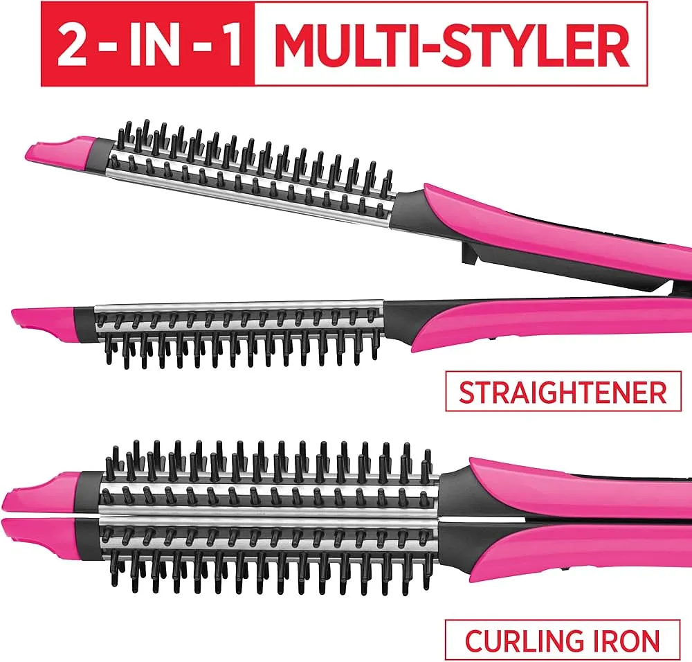 REVLON MULTI-STYLER FLAT IRON AND CURLING WAND 2N1 RVST2200