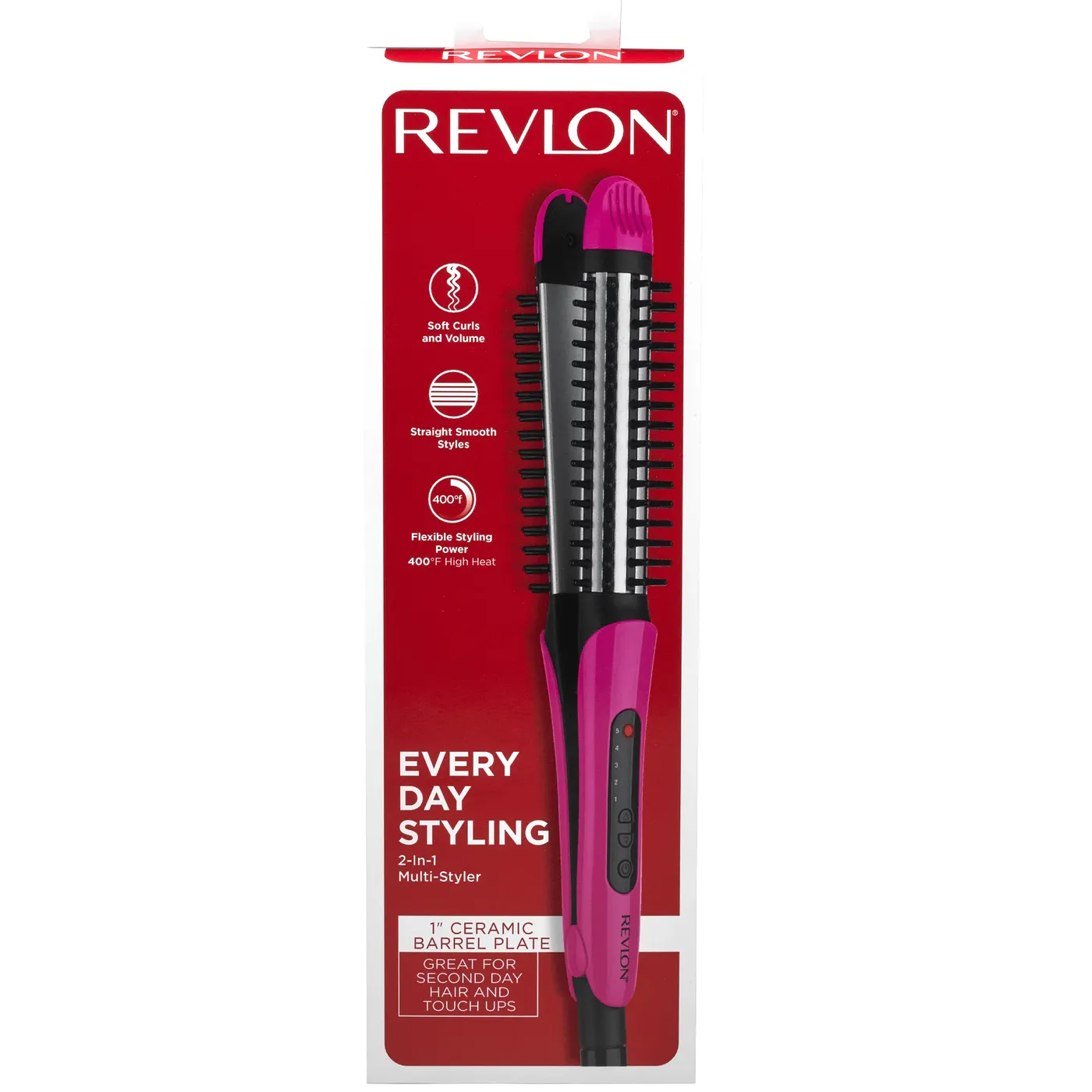 REVLON MULTI-STYLER FLAT IRON AND CURLING WAND 2N1 RVST2200