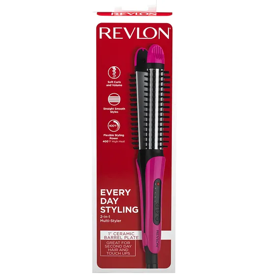 REVLON MULTI-STYLER FLAT IRON AND CURLING WAND 2N1 RVST2200