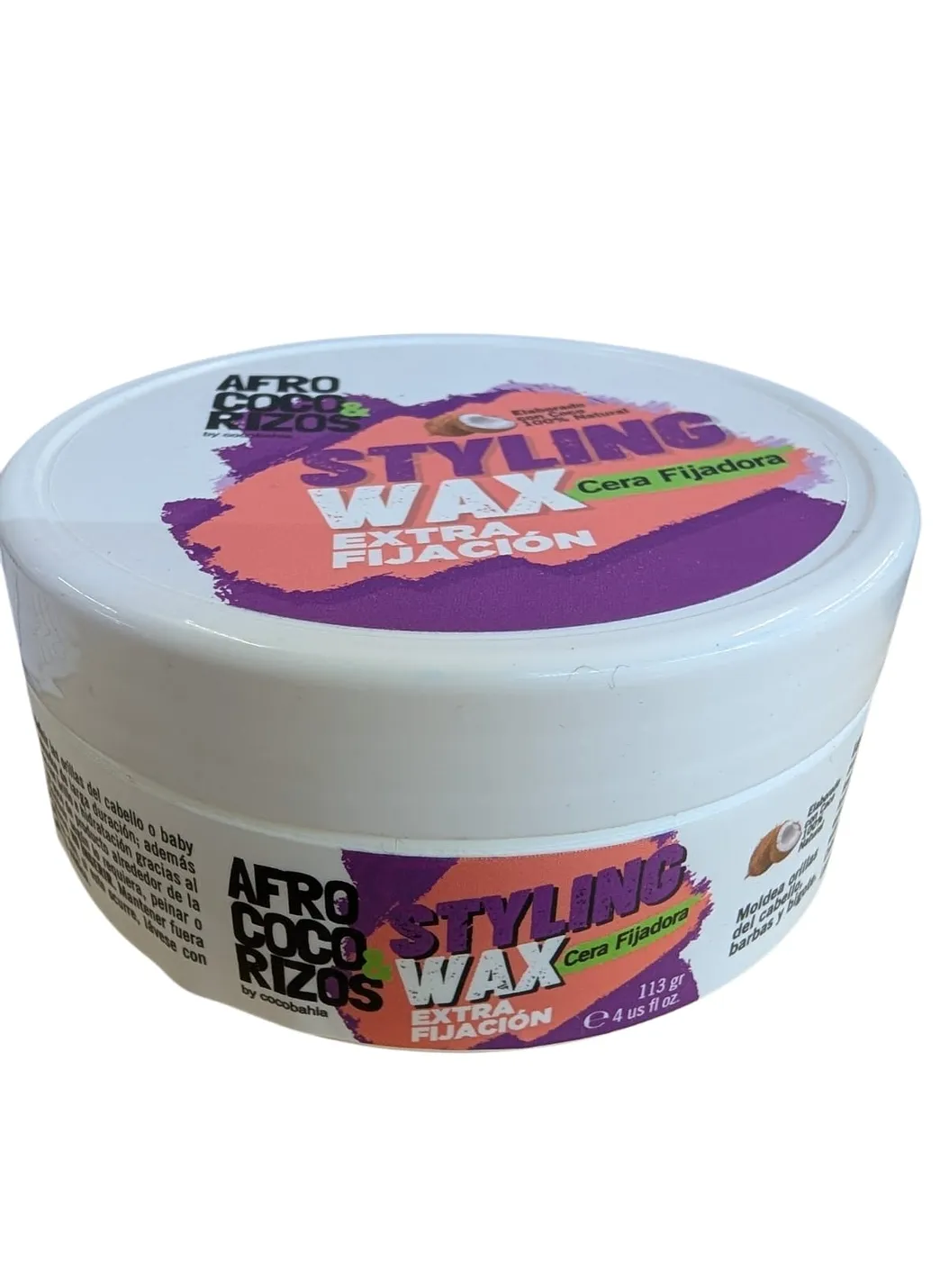 COCOBAHIA CERA FIJADORA AFRO COCO & RIZOS 4oz