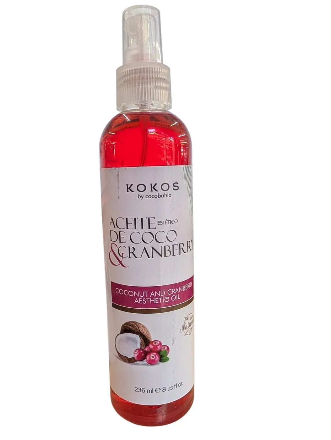 KOKOS ACEITE ESTETICO COCO & CRANBERRY 8oz