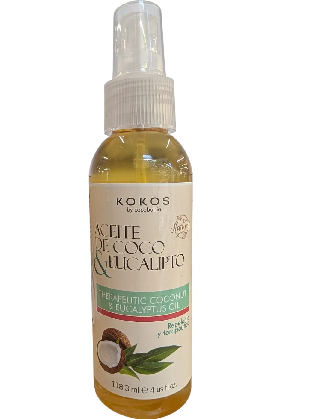 KOKOS ACEITE ESTETICO COCO EUCALIPTO 4 OZ