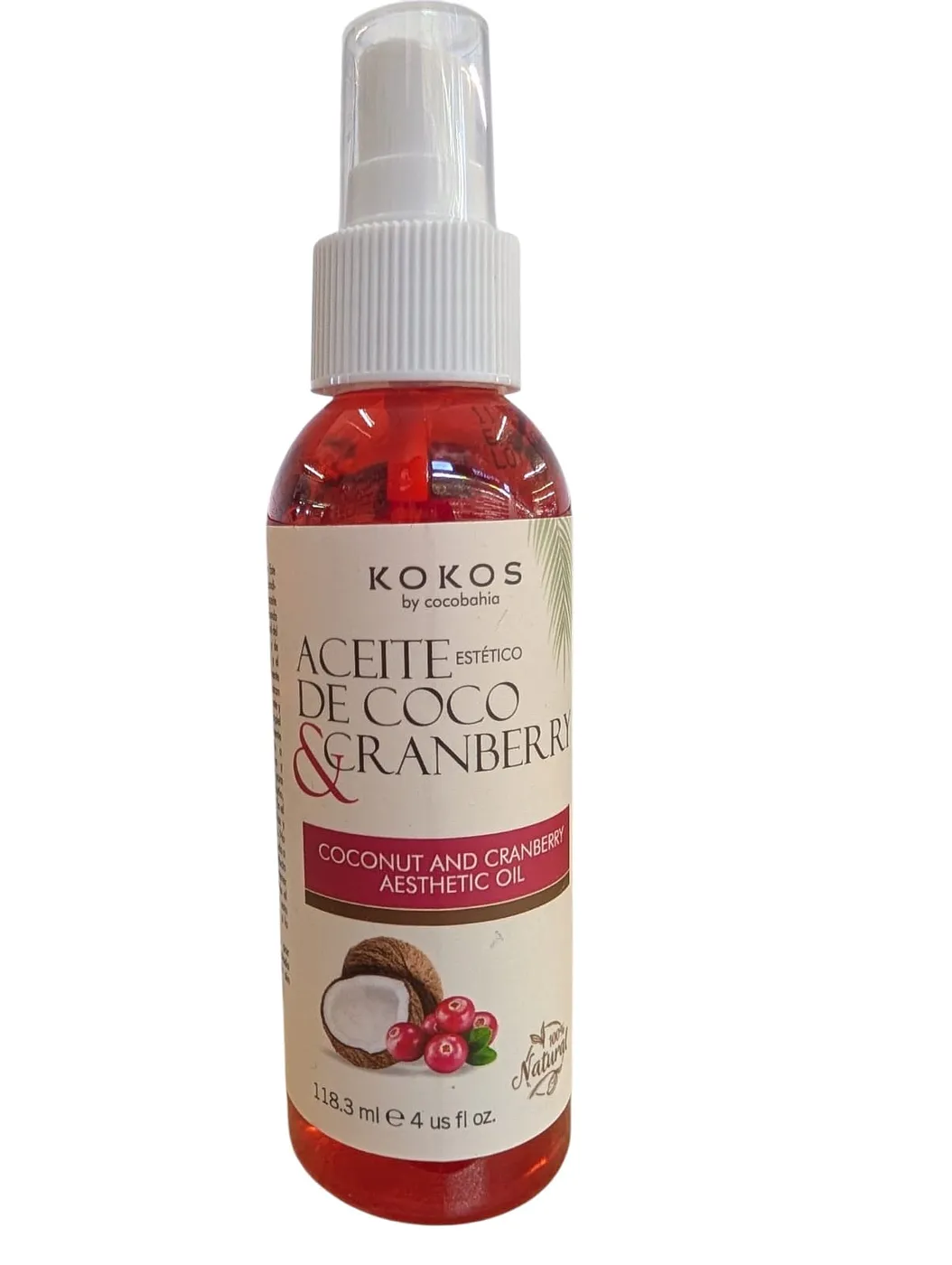 KOKOS ACEITE ESTETICO COCO CRANBE SPRAY 4oz
