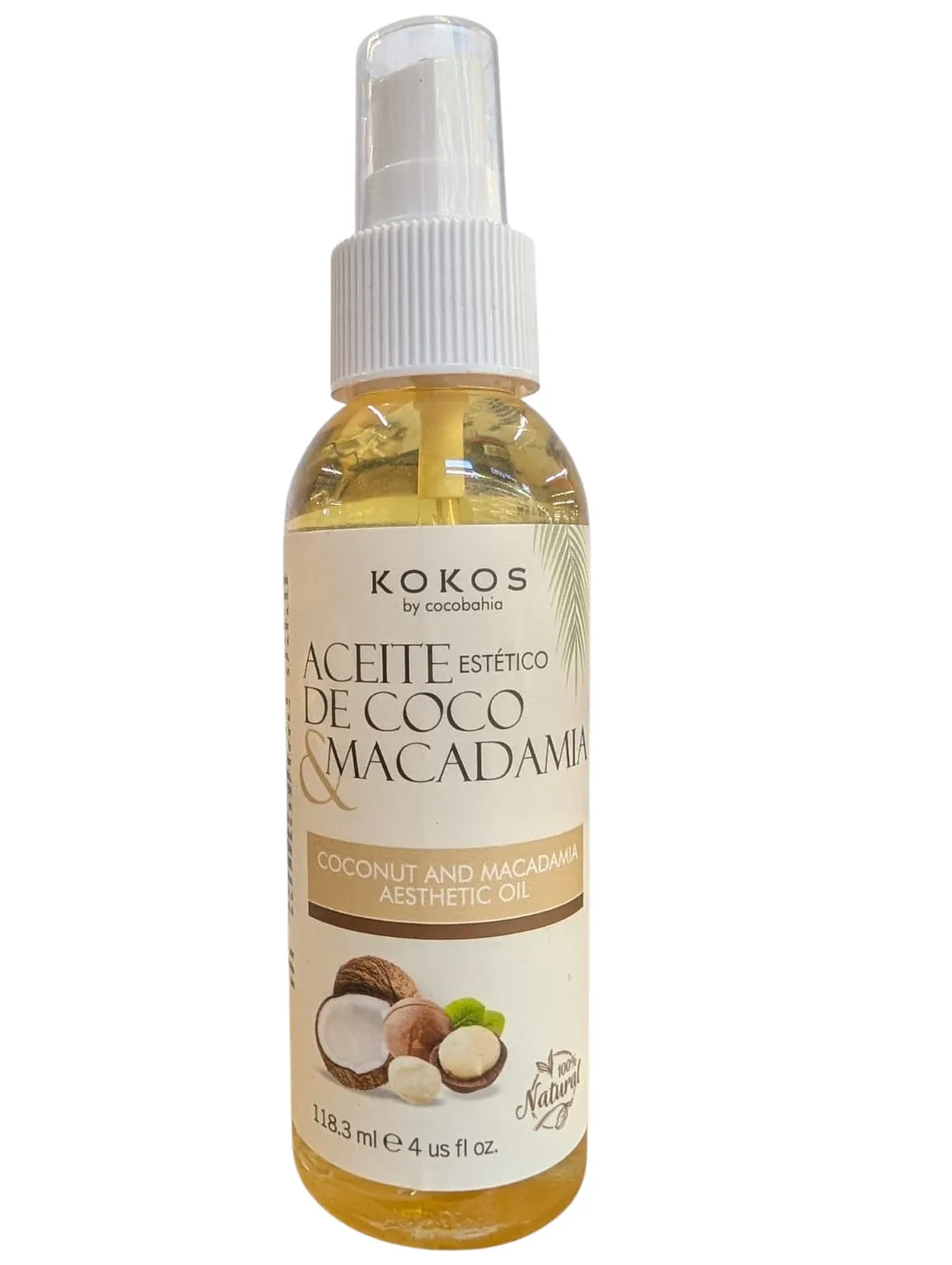 KOKOS ACEITE ESTETICO COCO MACADAMIA SPRAY 4oz