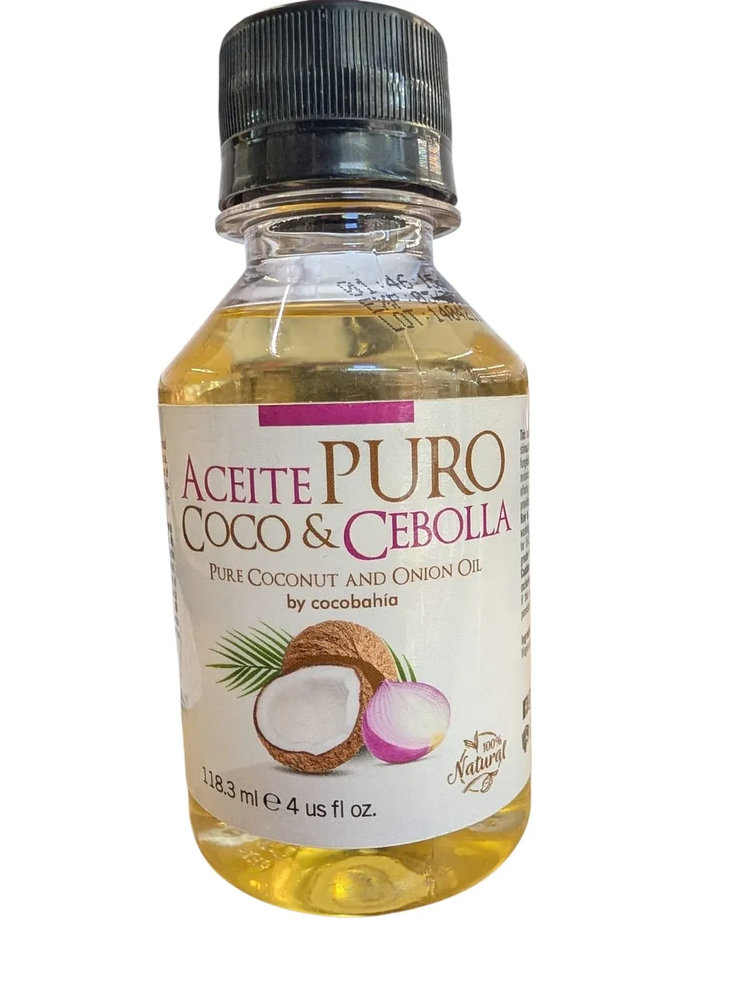 COCOBAHIA ACEITE PURO 4oz COCO CEBOLLA