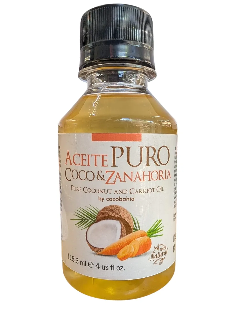 COCOBAHIA ACEITE PURO 4oz COCO ZANAHORIA