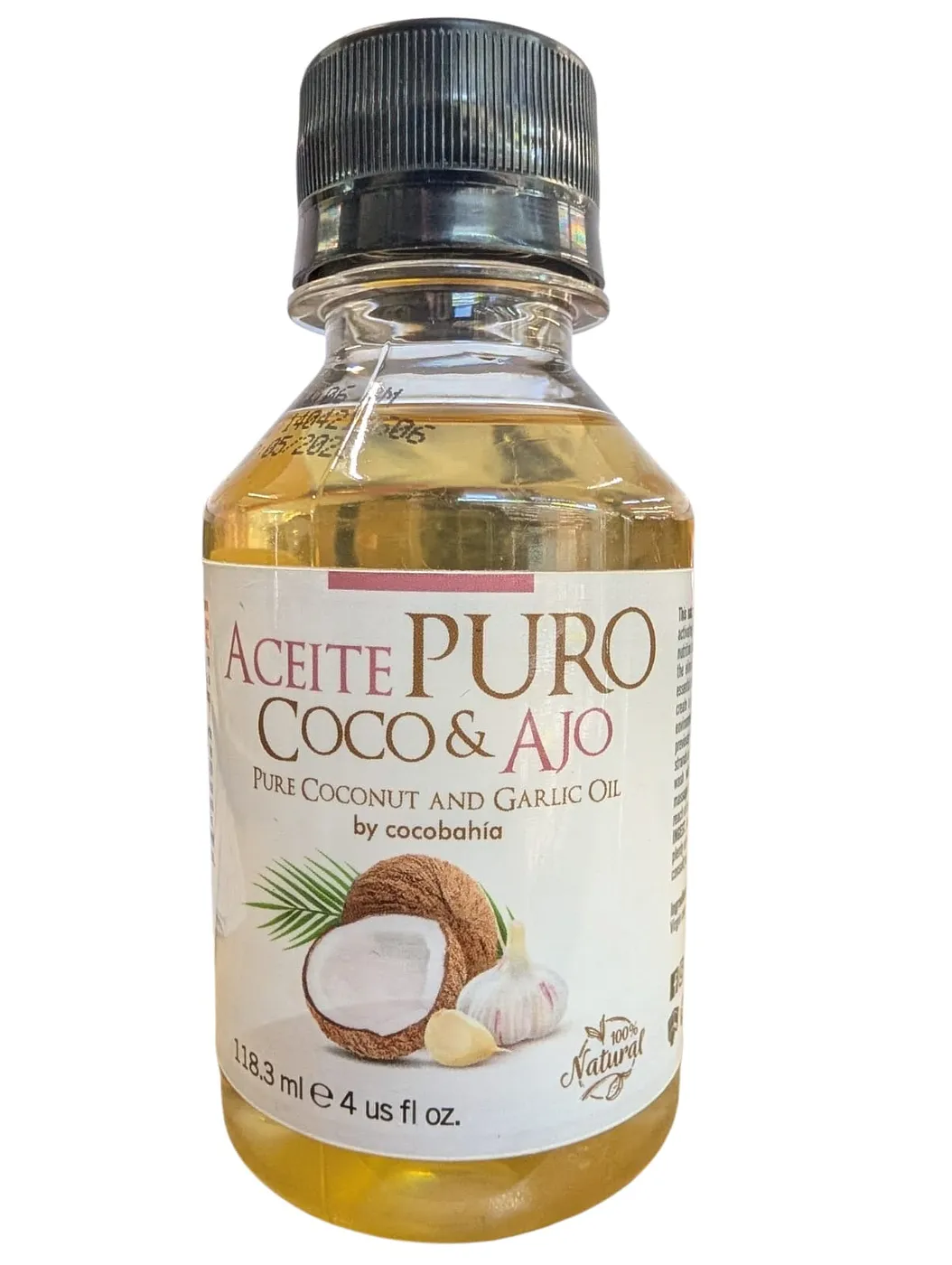 COCOBAHIA ACEITE PURO 4oz COCO AJO