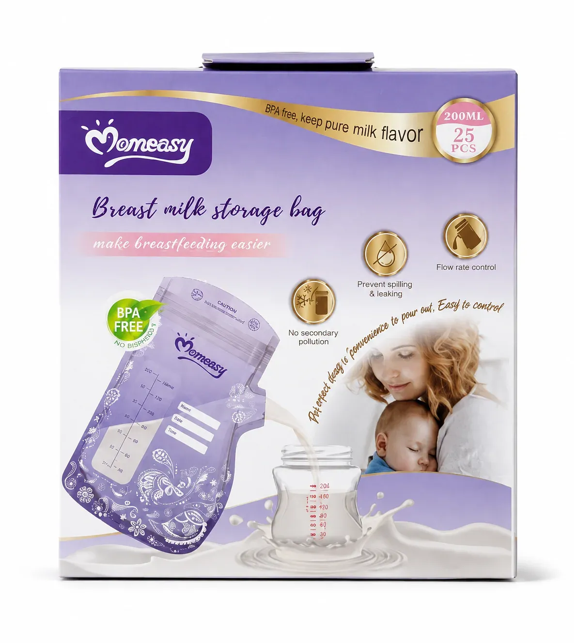 MOMEASY ALMACENAJE LECHE 25PCS