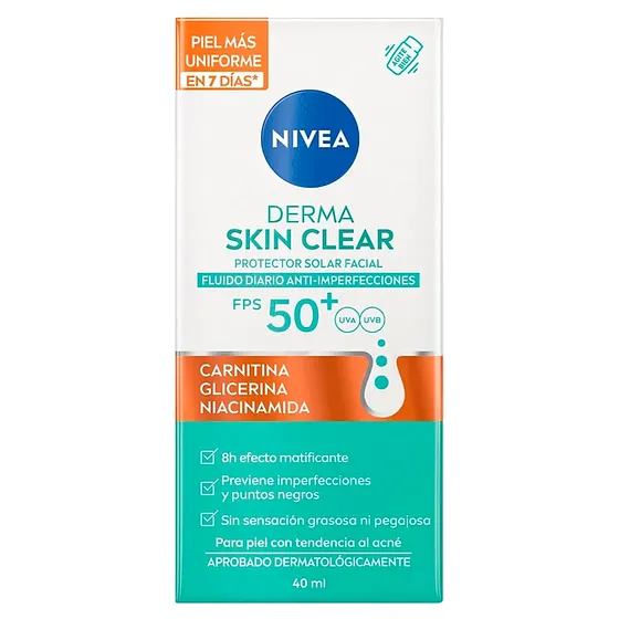 NIVEA DERMA SKIN CLEAR  SPF50 40ML