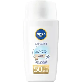 NIVEA SUN FACIAL ULTRALIGERO  TONO CLARO 40ML