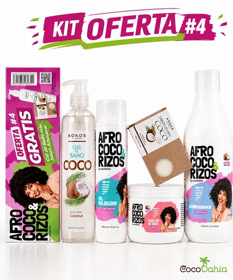 KIT COCOBAHIA AFRO 4 RIZOS 5 PROD
