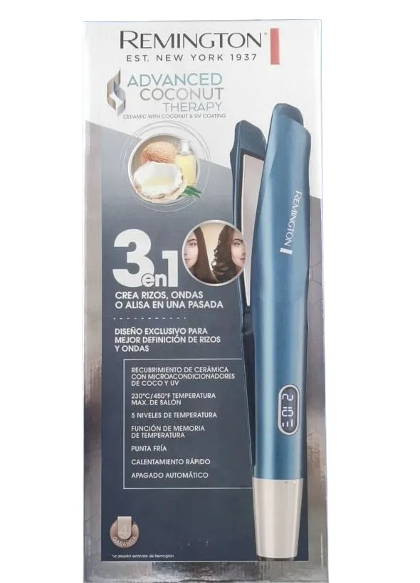 REMINGTON PLANCHA ADVANCE COCONUT THERAPY 3 EN 1 S16A 450F