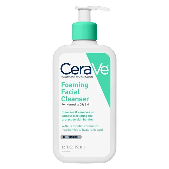 CERAVE FOAMING FACIAL CLEANSER 12OZ