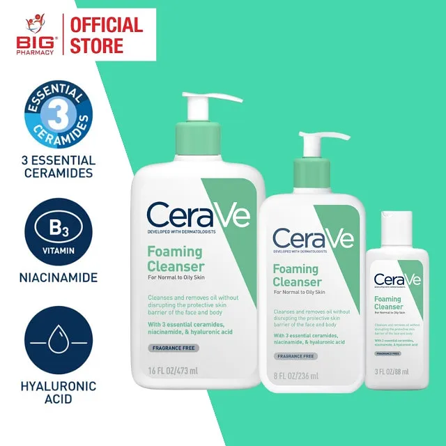 CERAVE FOAMING FACIAL CLEANSER 12OZ