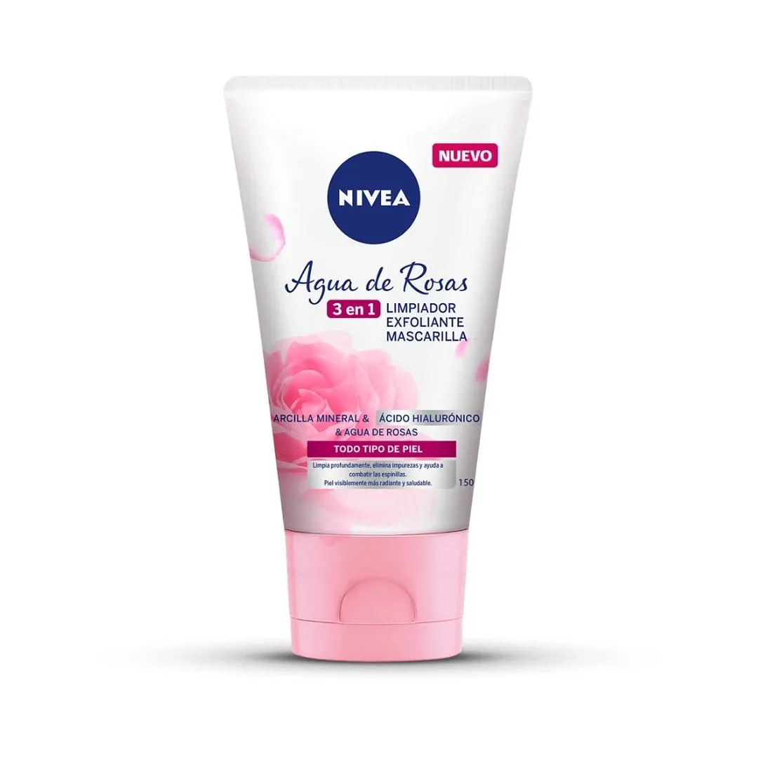 NIVEA AGUA ROSAS GEL 3N1 EXFOLIANTE 150ML