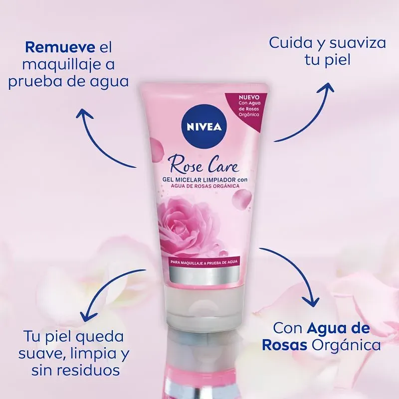 NIVEA AGUA ROSAS GEL 3N1 EXFOLIANTE 150ML