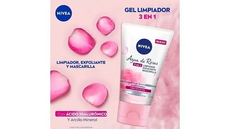 NIVEA AGUA ROSAS GEL 3N1 EXFOLIANTE 150ML