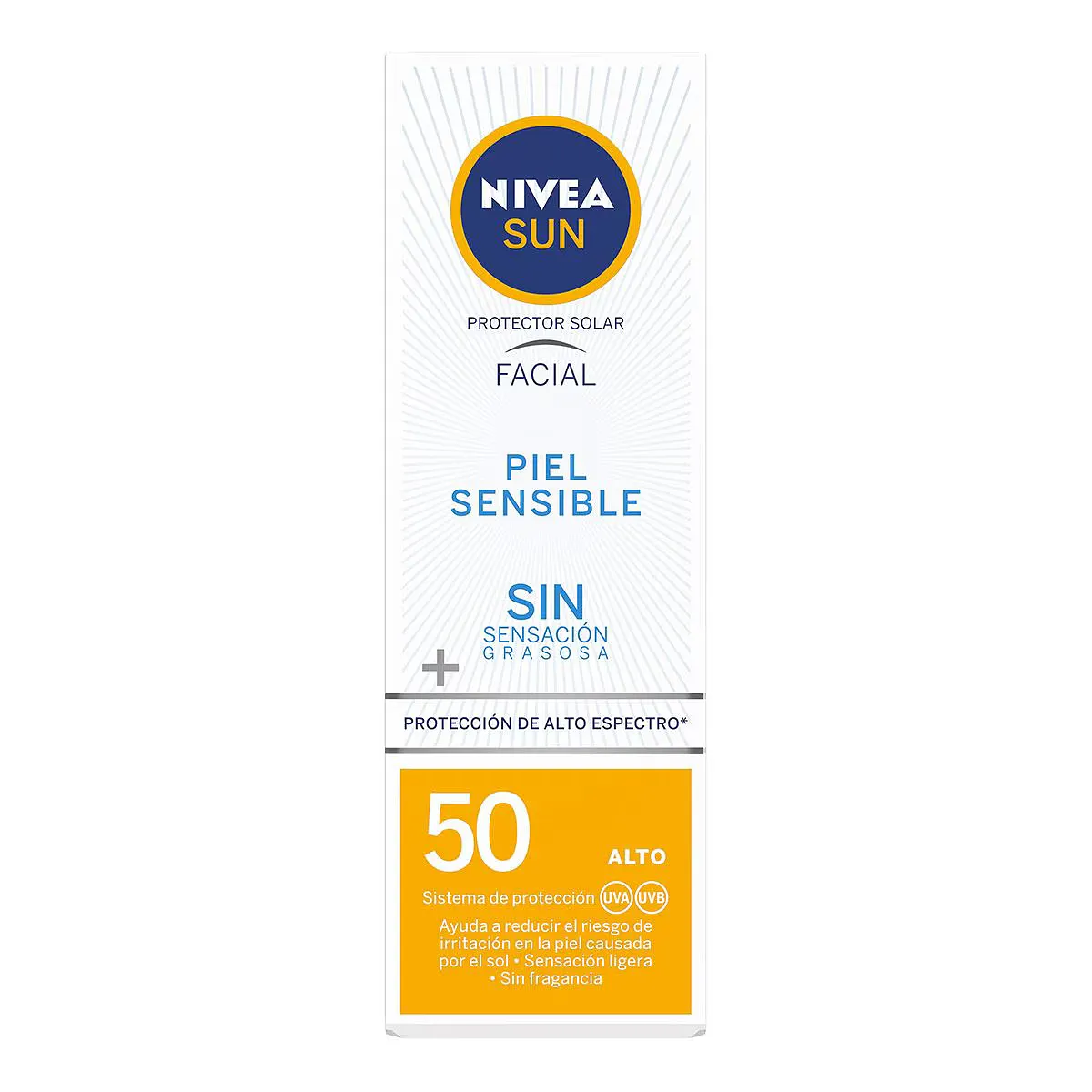 NIVEA PROTECTOR FACIAL PIEL SANSIBLE SPF50 50ML
