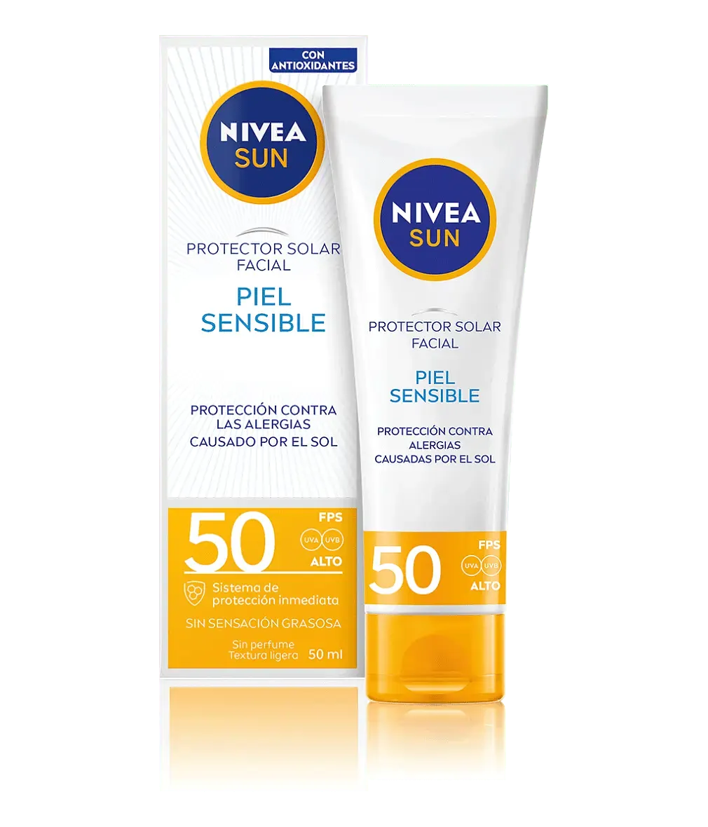 NIVEA PROTECTOR FACIAL PIEL SANSIBLE SPF50 50ML