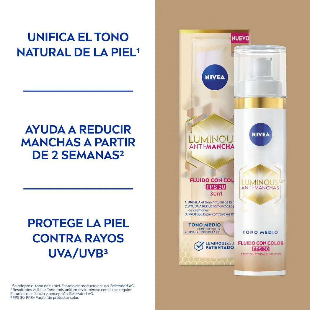 NIVEA LUMINOUS ANTI MANCHA 01 TONO CLARO 40ML