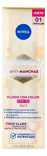 NIVEA LUMINOUS ANTI MANCHA 01 TONO CLARO 40ML