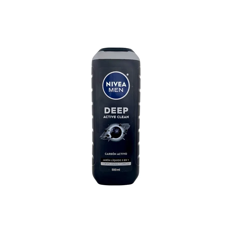 Nivea Men Active Clean Jabón Líquido 500ml Carbón Activo