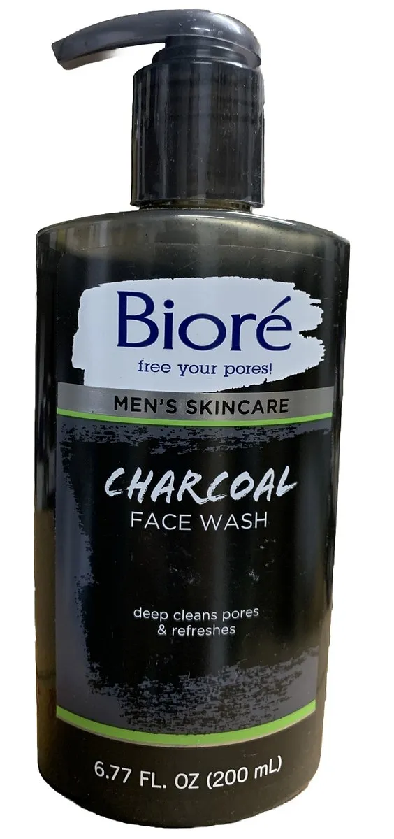 BIORE MEN CHARCOL FACE WASH 6.77oz