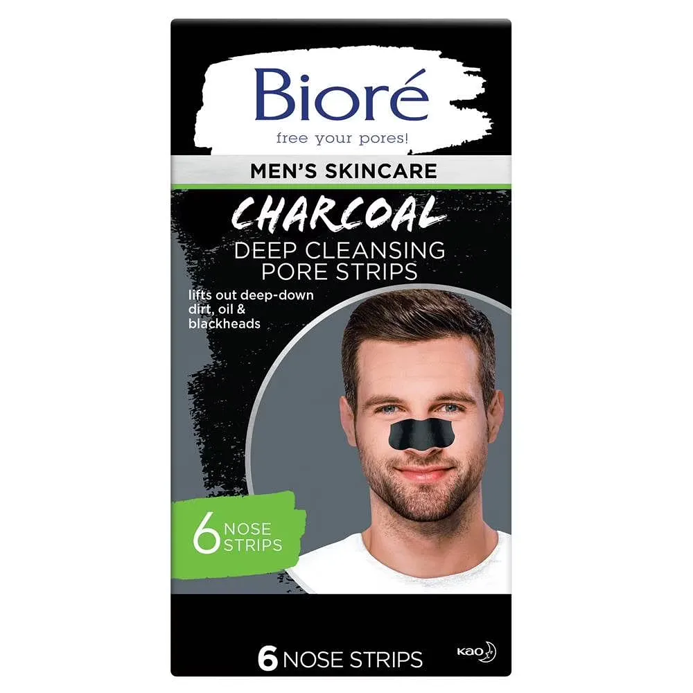 BIORE BANDAS LIMPIEZA CHARCOL MEN 6/1