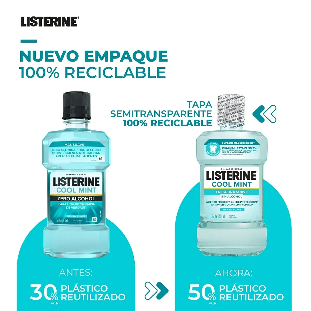 LISTERINE COOL MINT FRESCURA SUAVE 360ML