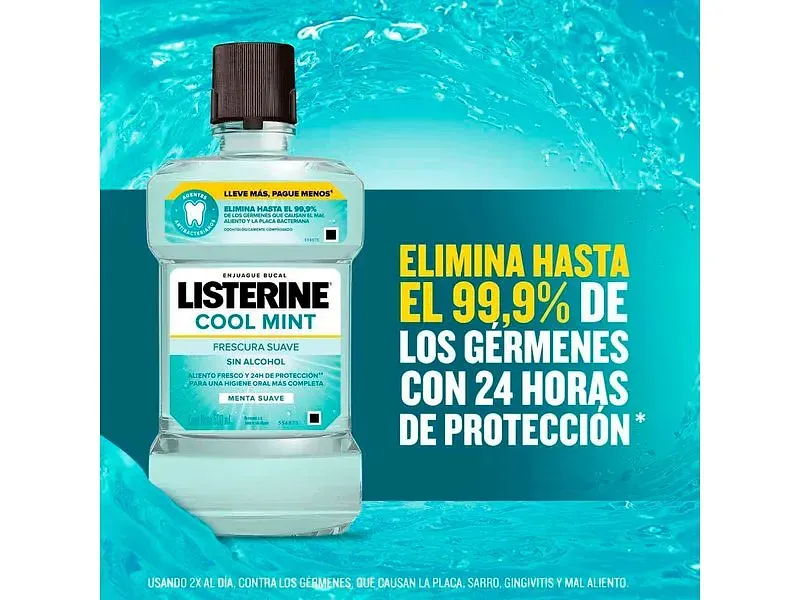 LISTERINE COOL MINT FRESCURA SUAVE 500ML