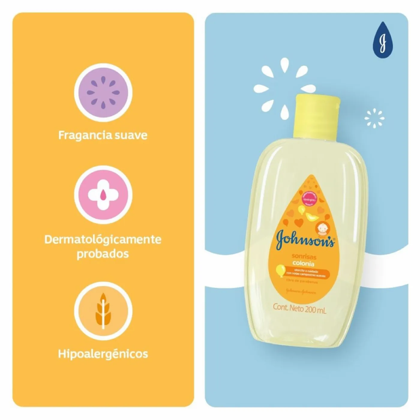 COLONIA SONRISAS JOHNSONS 200ML