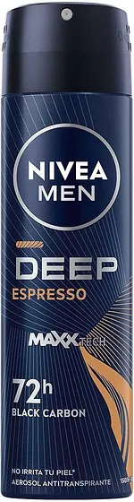 Nivea Men Spray Antitranspirante Deep Espresso 150ml 72h
