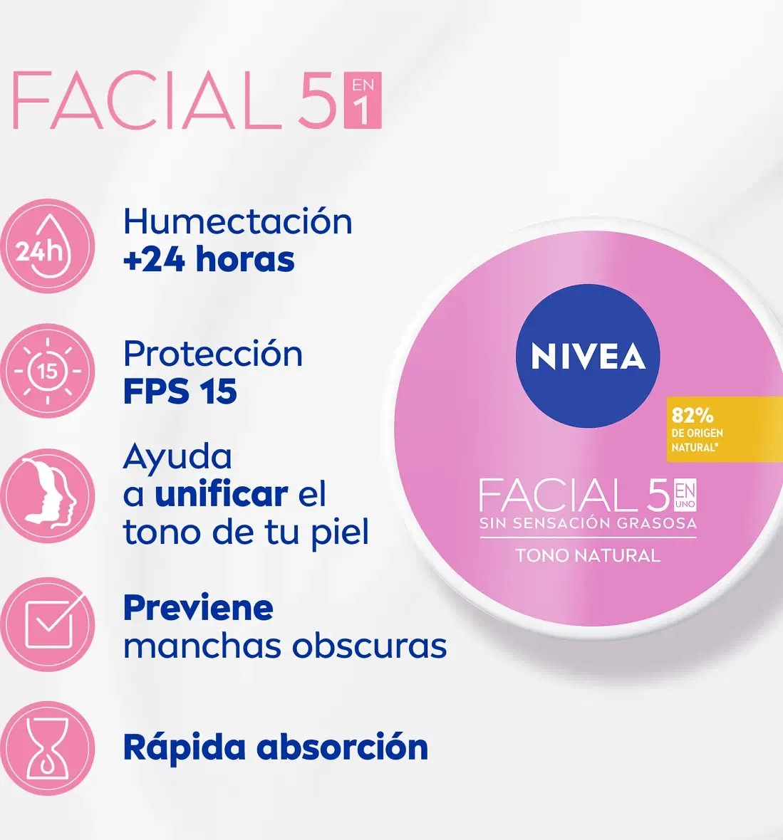 Nivea Crema Facial Aclarado Natural 7 EN 1 50ML