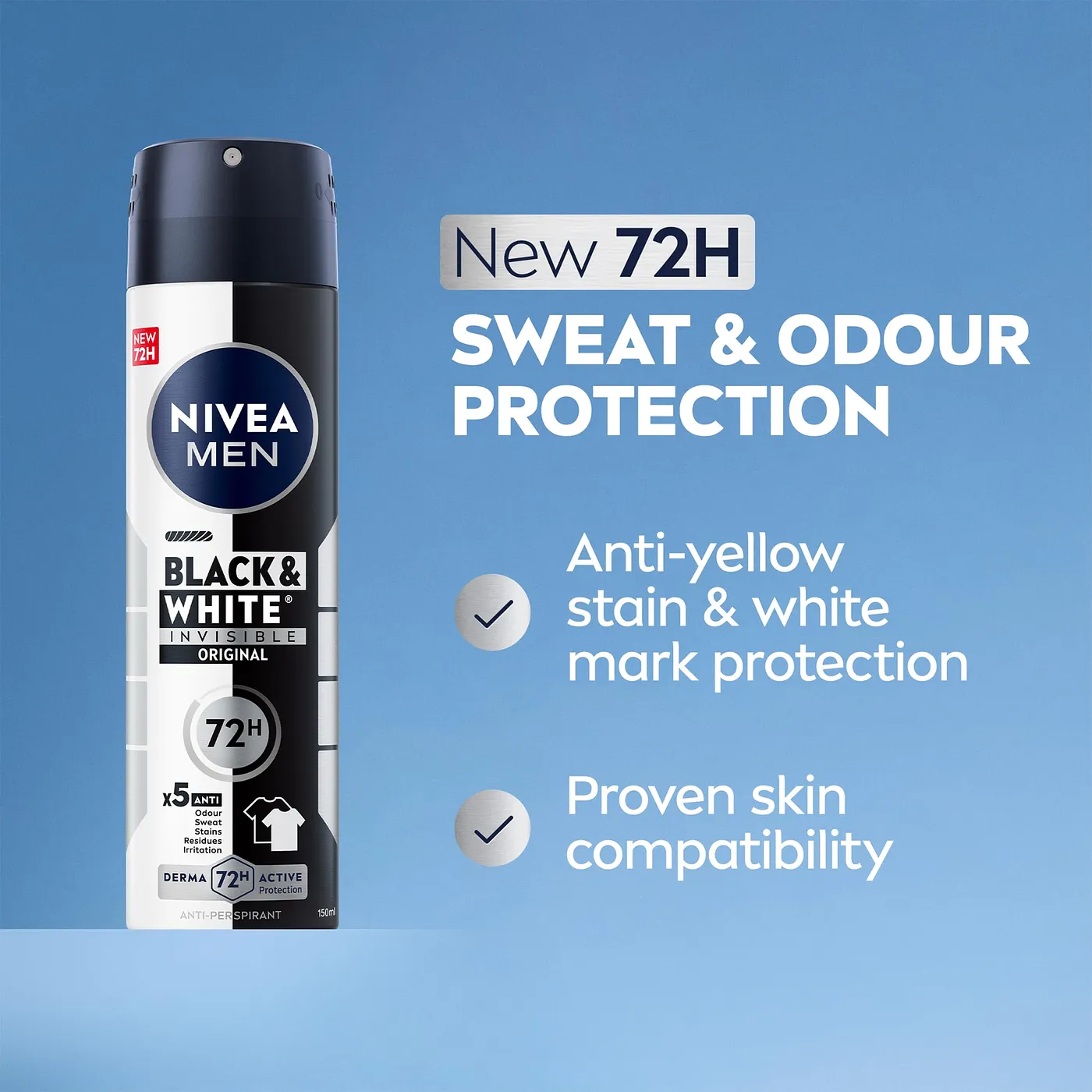 Nivea Deo Spray Invisible Black & White Original 150ml