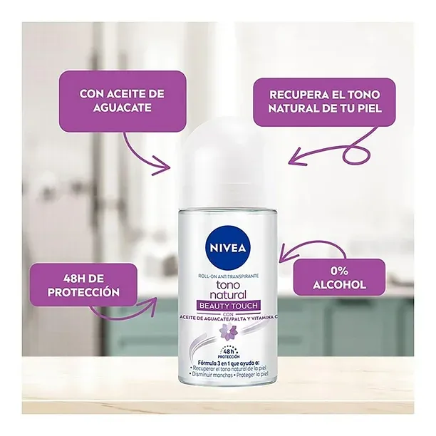 NIVEA ROLL ON TONO NATURAL BEAUTY TOUCH 50ML